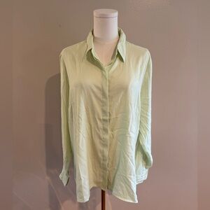 Express Mint Green Button Down Shirt